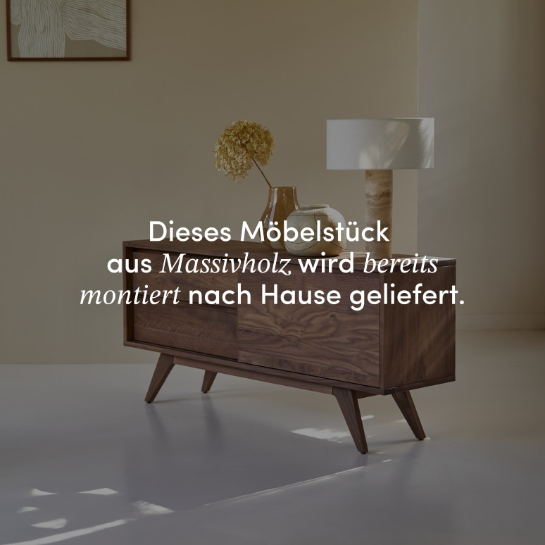 Esmée - TV Schrank aus massivem Nussbaum 130 cm