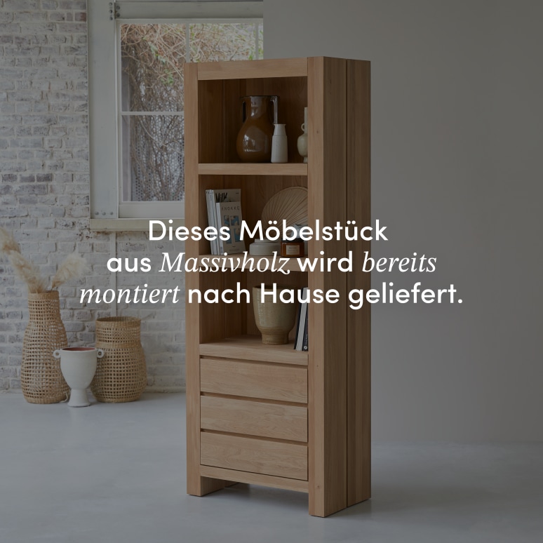 Eden - Bücherregal aus massiver Eiche