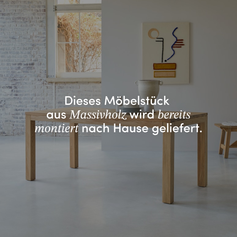 Eden - Esstisch aus massiver Eiche ohne Knoten 6/8 Pers.