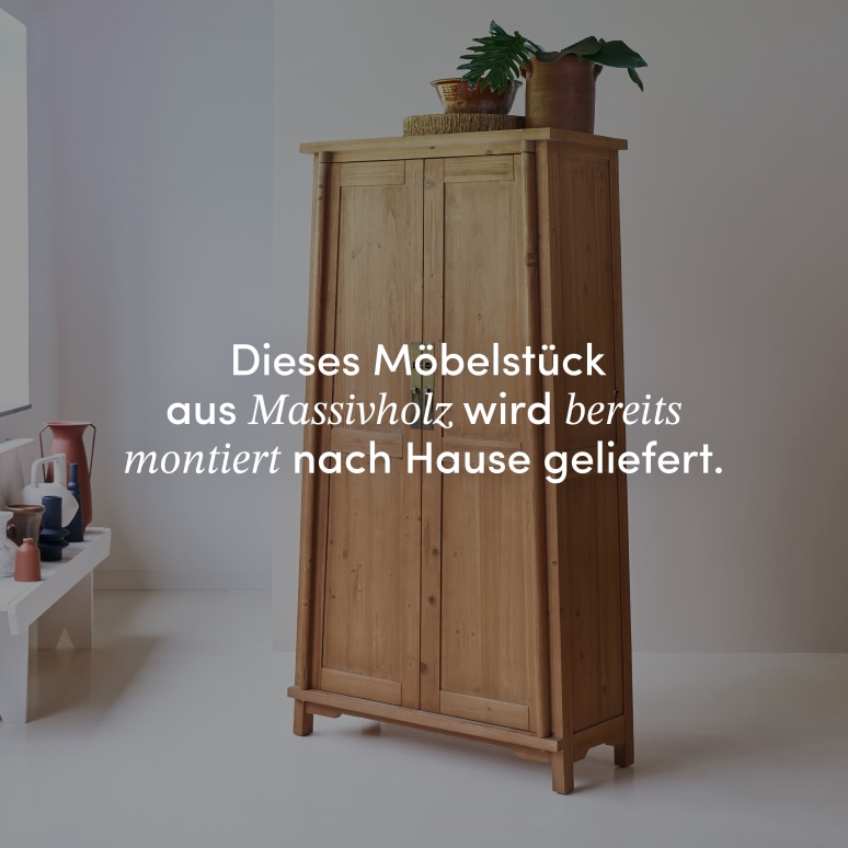 Yuki - Garderobenschrank aus recycelter Massivkiefer