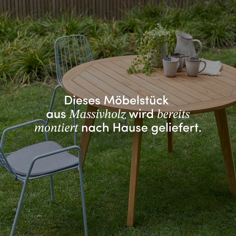 Mila - Outdoor Tisch aus massivem Teak 6 Pers.