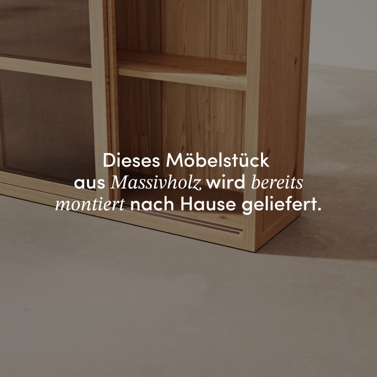 Heidi - Geschirrschrank aus massivem Eichenholz 110 cm