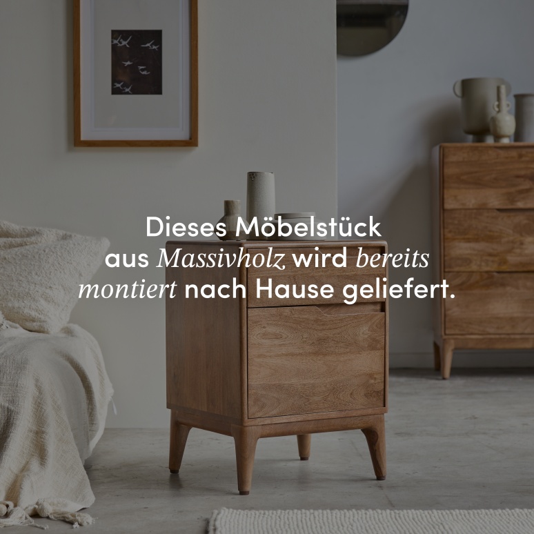 Gabrielle - Nachttisch aus massivem Mangoholz