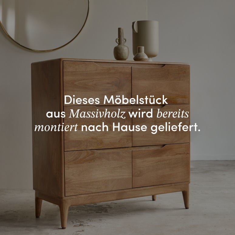 Gabrielle - Flurkommode aus Massiv-Mangoholz