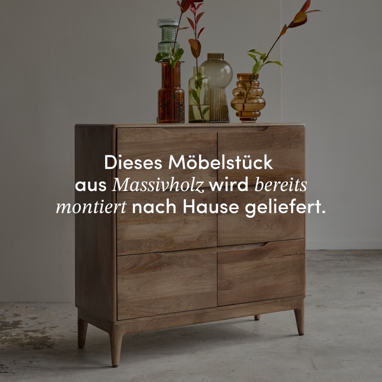Gabrielle - Wohnzimmerkommode aus massivem Mangoholz