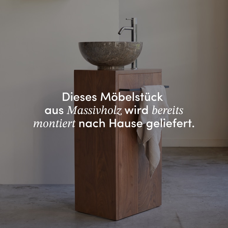 Stelle - Waschtisch-Unterschrank aus massivem Nussbaum