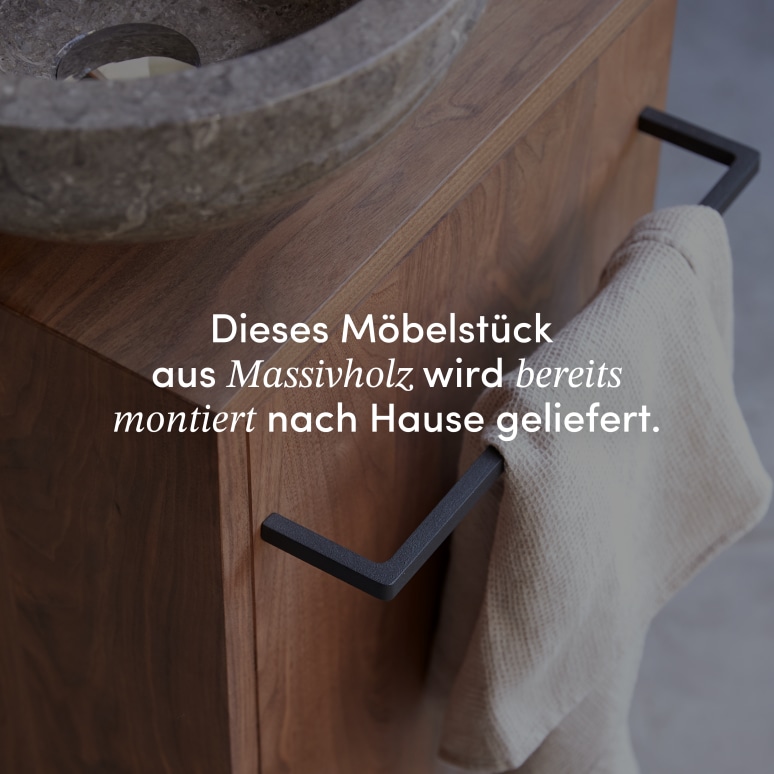 Stelle - Waschtisch-Unterschrank aus massivem Nussbaum