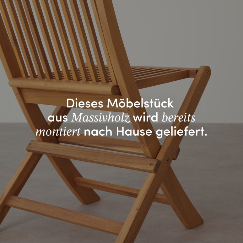 Capri - Gartenstühle aus massivem Akazienholz