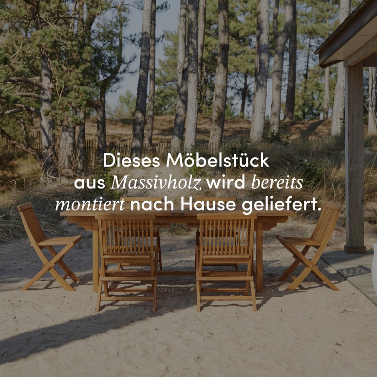 Capri - Rechteckige Outdoor Gartenmöbel Set aus massiver Akazie 12 Stühle