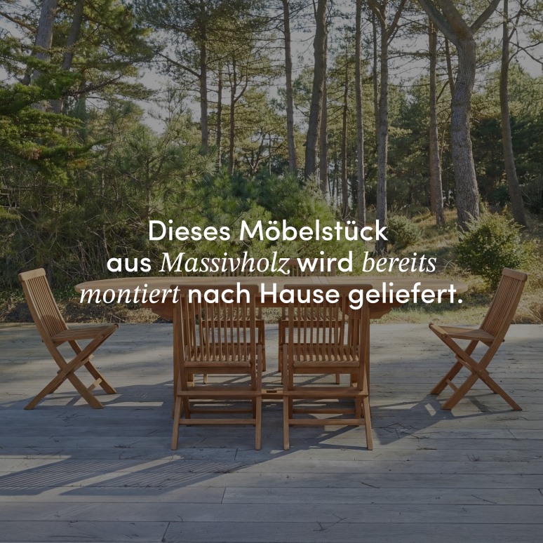 Capri - Outdoor Gartenmöbel Set aus massiver Akazie 6 Stühle