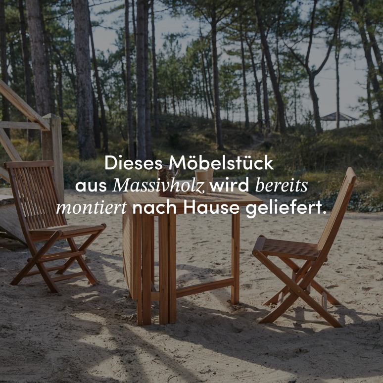 Capri - Klappbarer Gartentisch aus massiver Akazie 2/4 Pers.