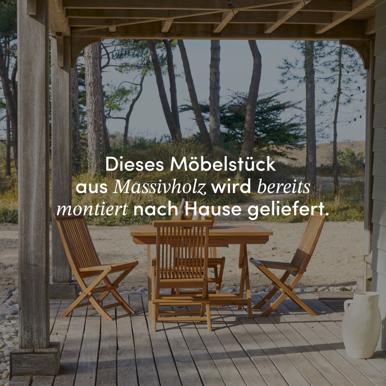 Capri - Outdoor Gartenmöbel Set aus massiver Akazie 4 Stühle