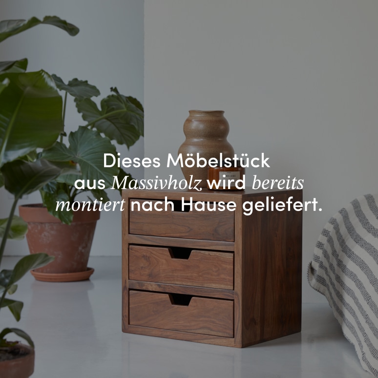 Kwarto - Nachttisch aus massivem Palisander 3 Schubladen