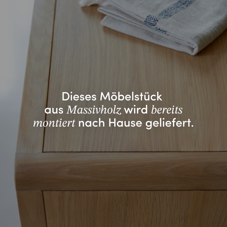 Come - Kommode aus massiver Eiche und Rattangeflecht