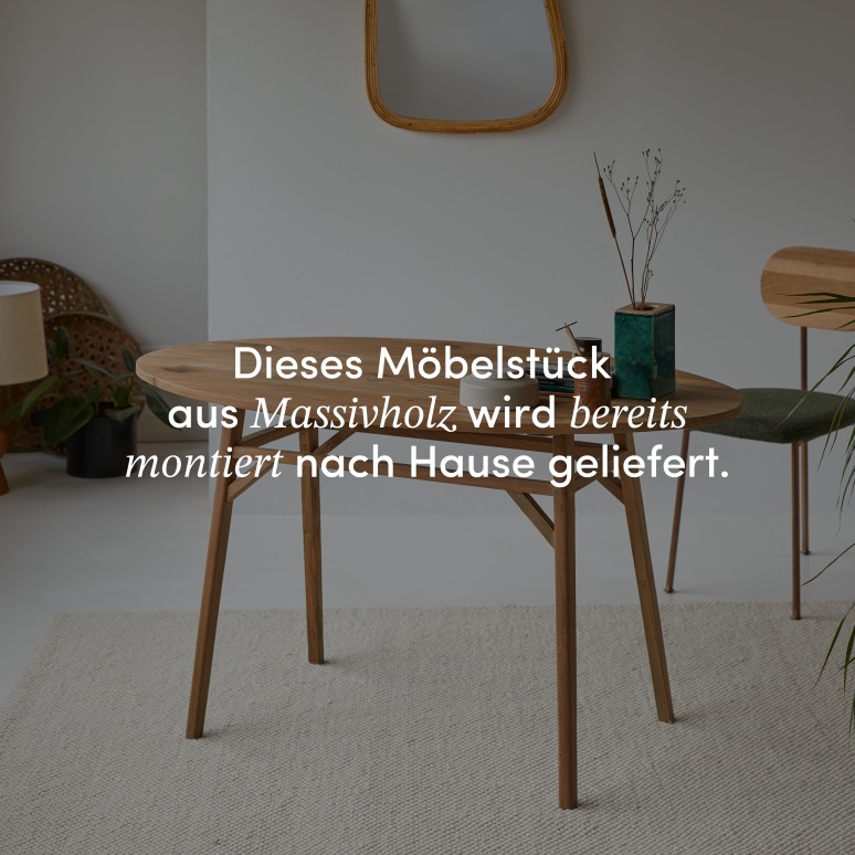 Elena - Ovaler Schreibtisch aus massivem recyceltem Teakholz