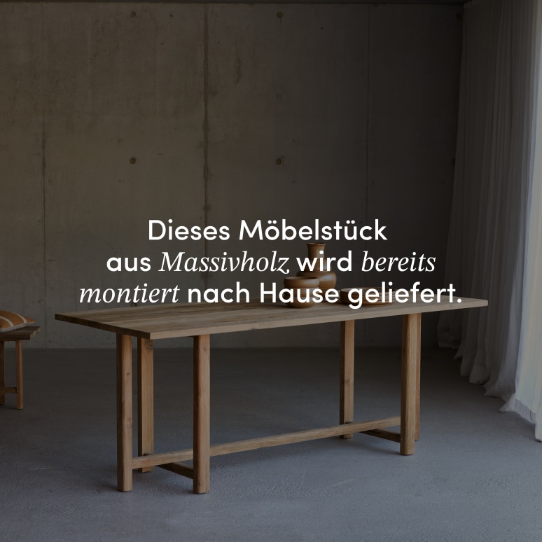 Antonia - Esstisch aus massivem Recycling-Teak 6-8 Personen
