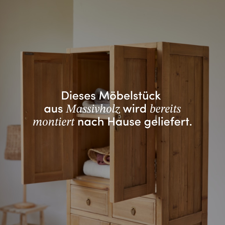 Yuki - Kinderschrank Natur aus massiver Recycling-Kiefer