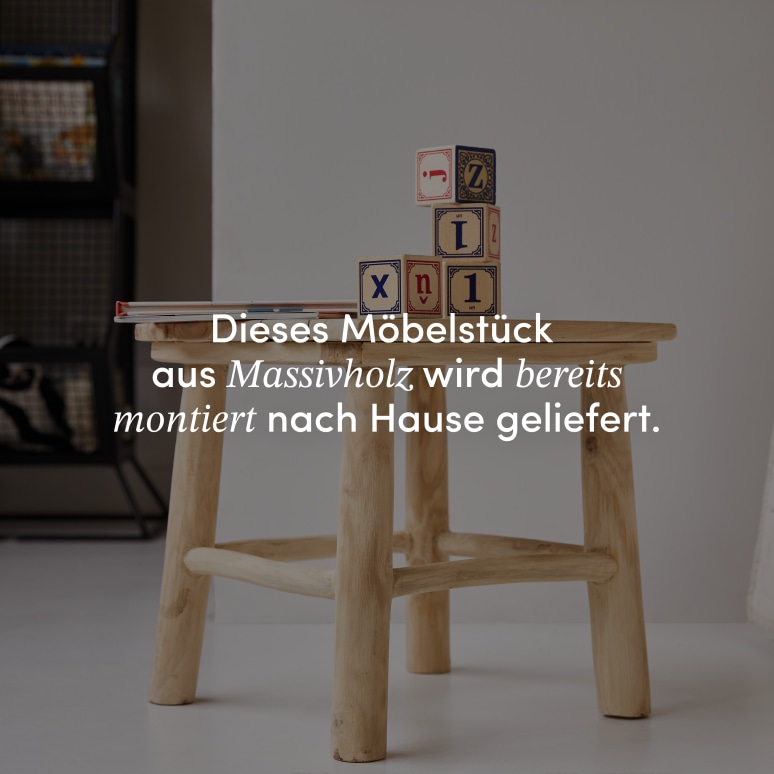Kilim - Kinder-Nachttisch aus massivem Teak