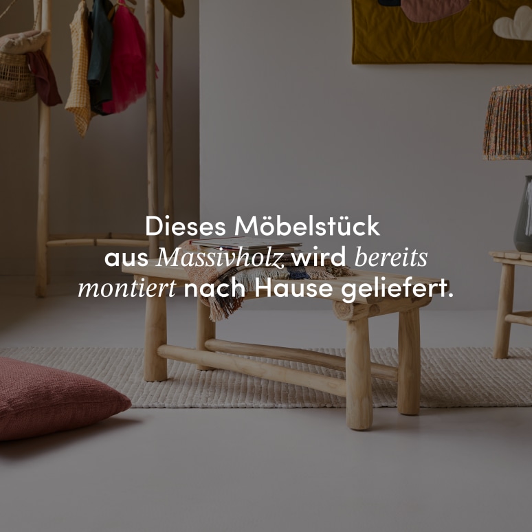 Kilim - Kinder-Dekobank aus massivem Teak