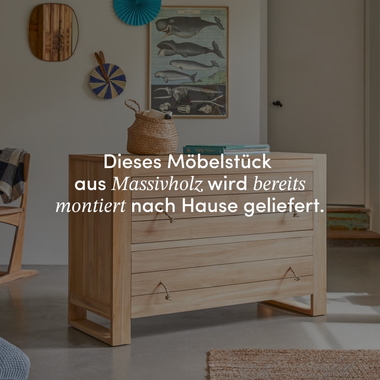 Minimalys - Kinder-Kommode aus massivem Teak