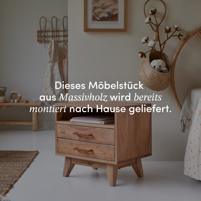 Oslo - Kinder-Nachttisch aus massiver Akazie