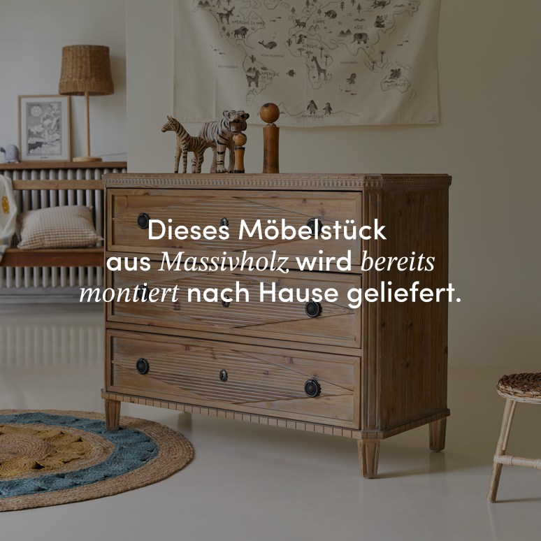 Emily - Kinderkommode aus massiver recycelter Pinie