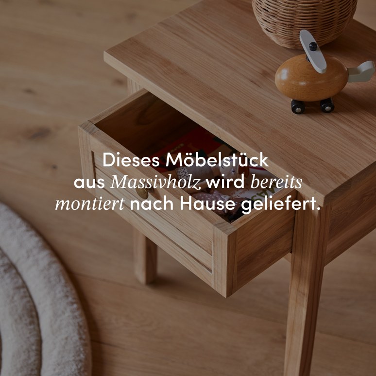 Suzette - Kinderbett-Nachttisch aus massivem Teakholz