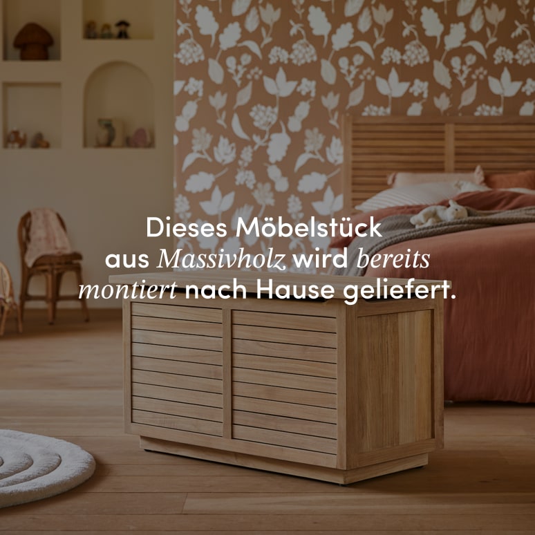 Suzette - Kindertruhe aus massivem Teakholz