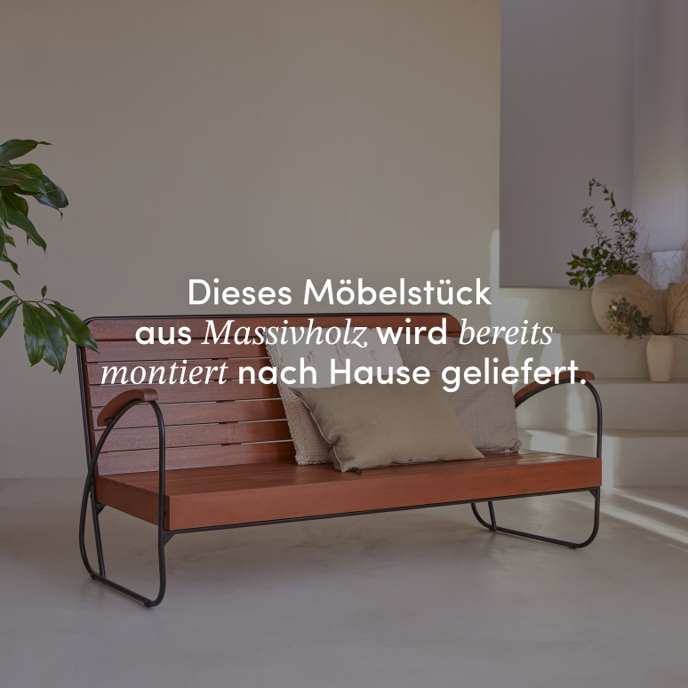 Key Wood - Bank aus massivem Akazienholz 3-Sitzer