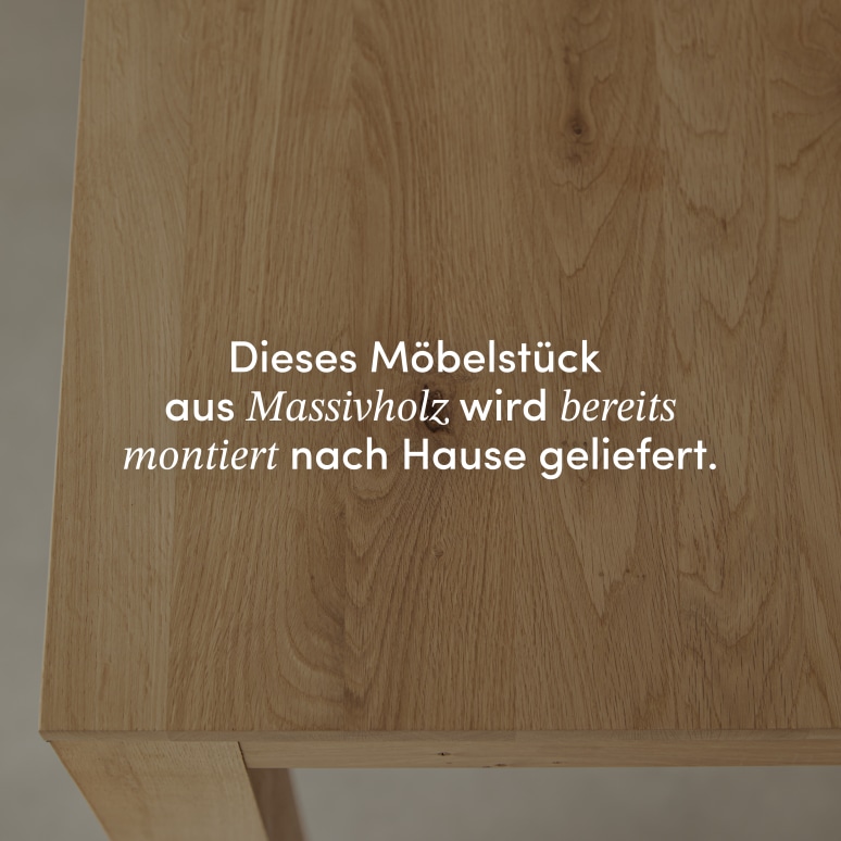 Eden - Rechteckiger Tisch aus massivem Eichenholz 4-6 Pers.