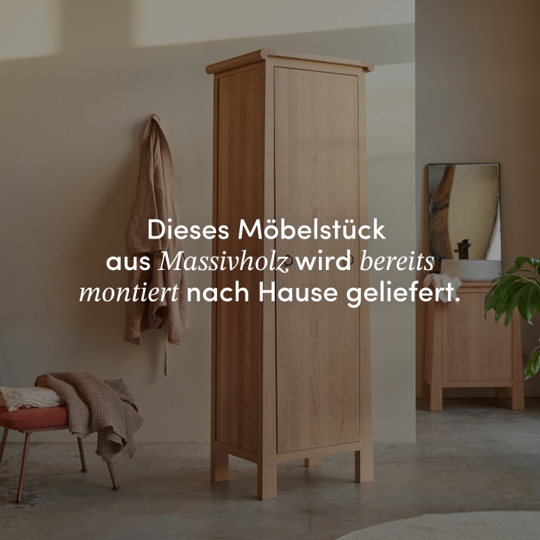 Volute - Hochschrank aus massivem Eichenholz