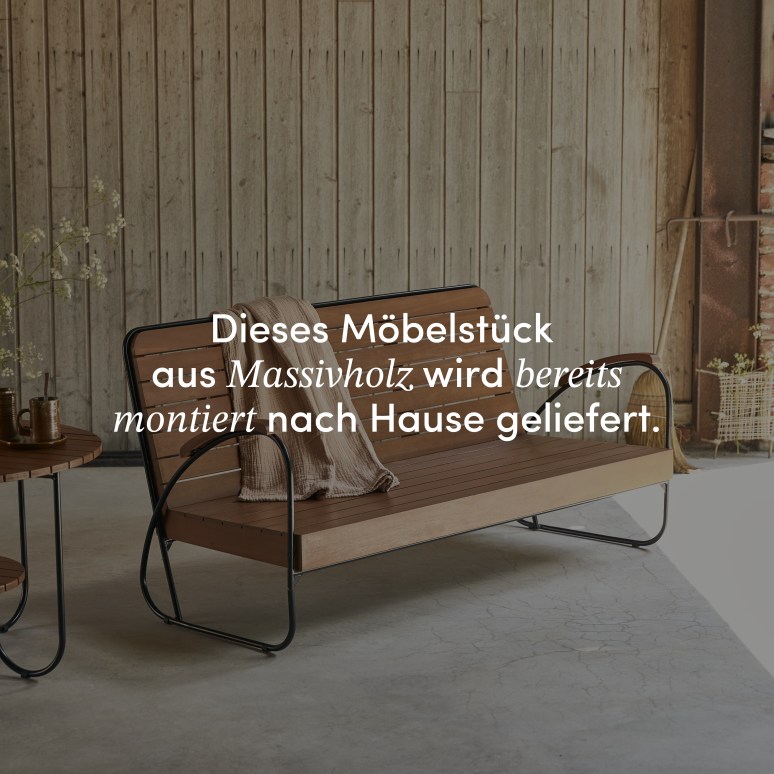 Key Wood - Gartenbank aus massivem Akazienholz 3-Sitzer