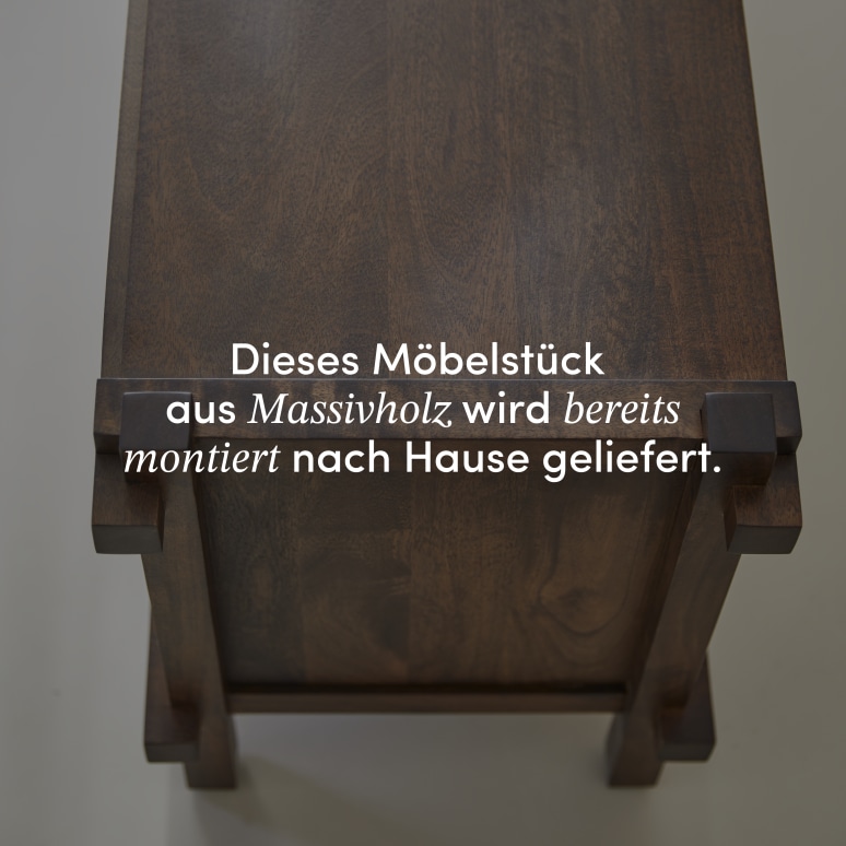 Arko - TV Schrank aus massivem Mangoholz mit 2 Schubladen 120 cm