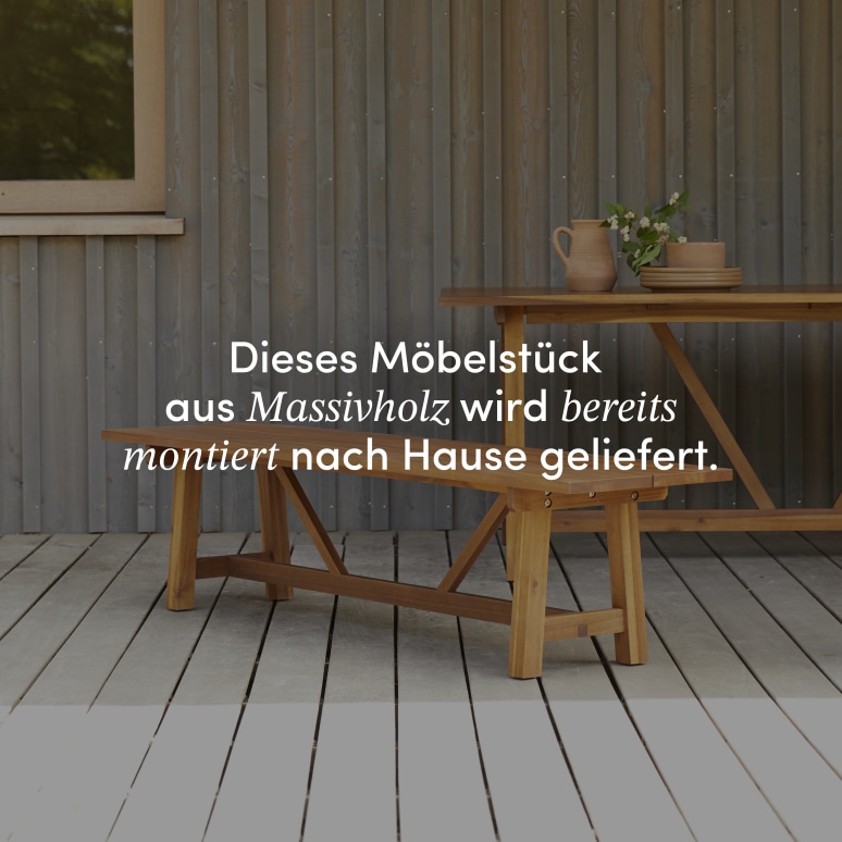 Alba - Gartenbank aus massiver Akazie