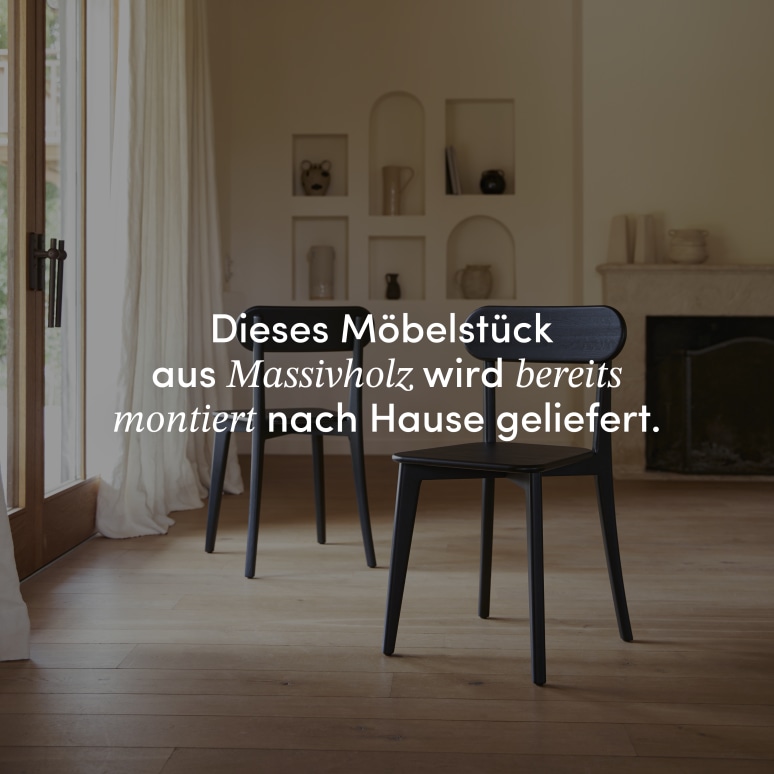 Abel - Stuhl aus massivem Mahagoni black