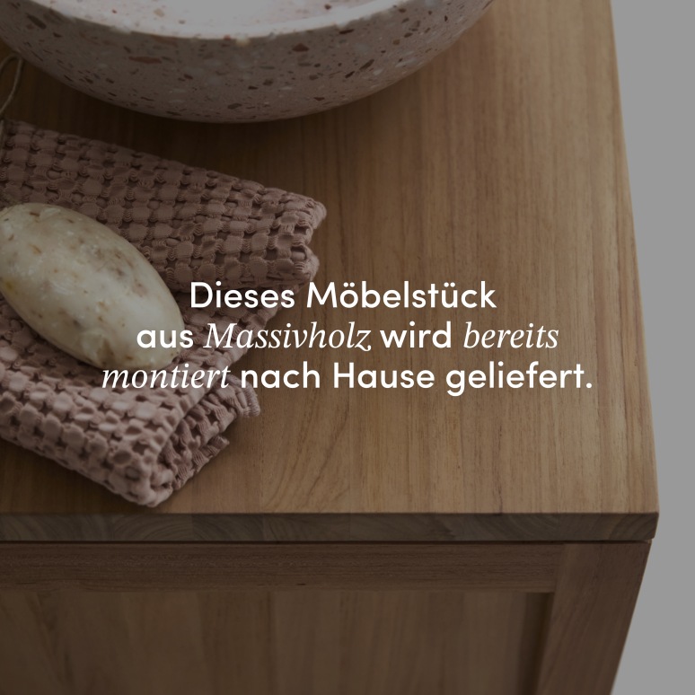 Serena - Waschtischunterschrank aus massivem Teakholz 80 cm