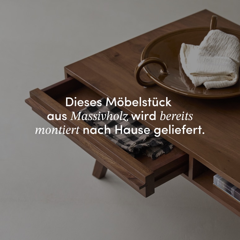 Niels - Couchtisch aus massivem Akazienholz 115 cm