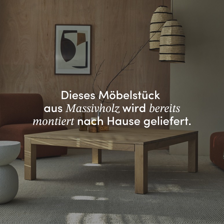 Eden - Couchtisch mit 1 Schublade aus massivem Eichenholz