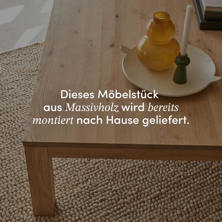 Eden - Couchtisch mit 1 Schublade aus massivem Eichenholz