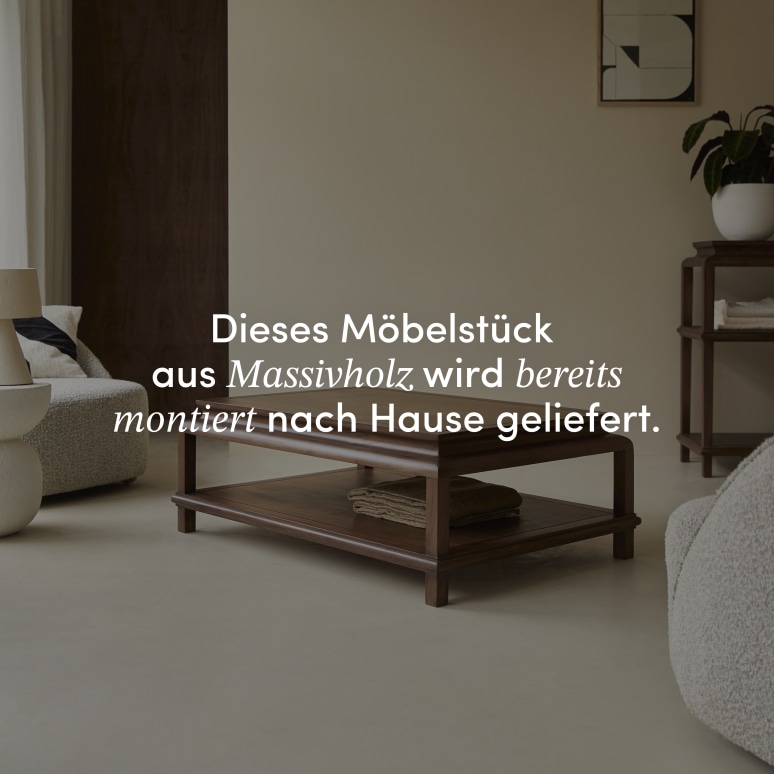 Achille - Rechteckiger Couchtisch aus massivem Akazienholz