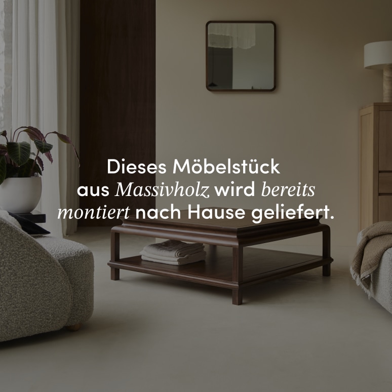 Achille - Quadratischer Couchtisch aus massivem Akazienholz