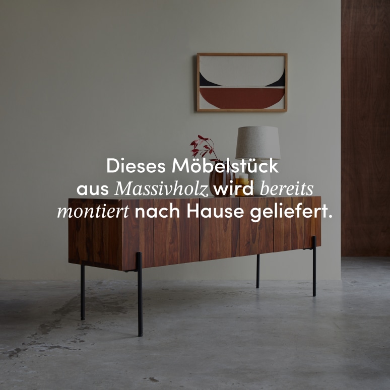 Honorine - Hohes TV-Möbel aus massivem Palisanderholz 170 cm