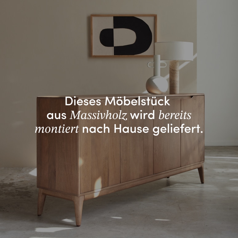 Gabrielle - Sideboard aus massivem Mangoholz, 160 cm