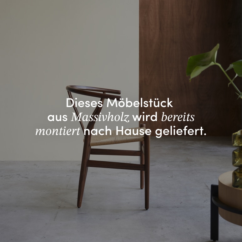 Blaise - Stuhl aus massivem dunklem Teakholz und Webware