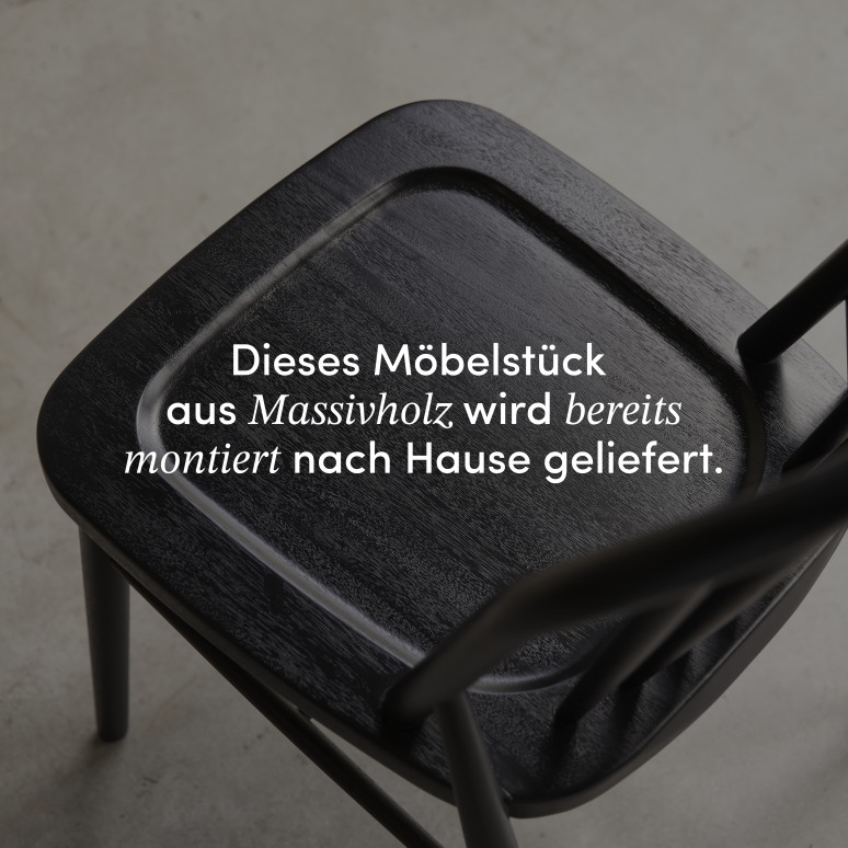 Leonor - Sprossenstuhl aus massivem Akazienholz schwarz