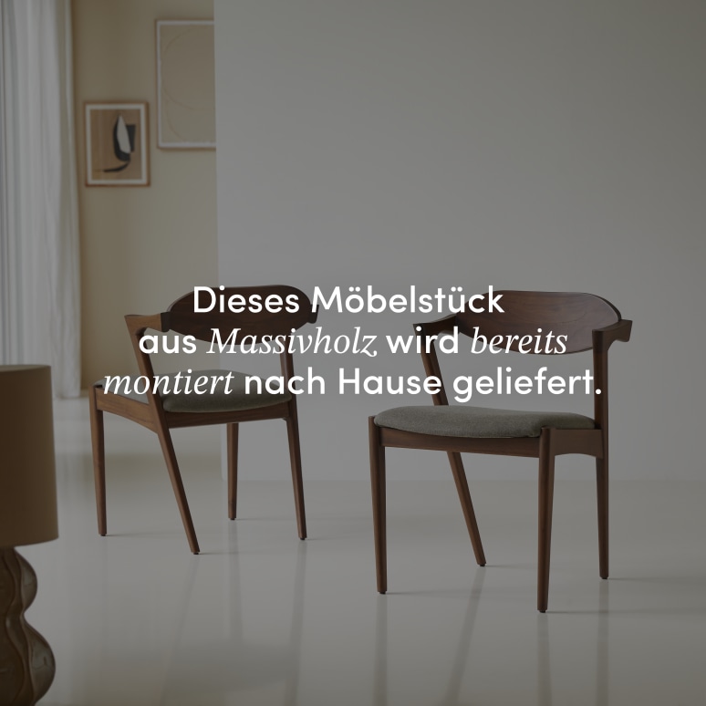 Guido - Stuhl aus massivem dunklem Teakholz und Stoff