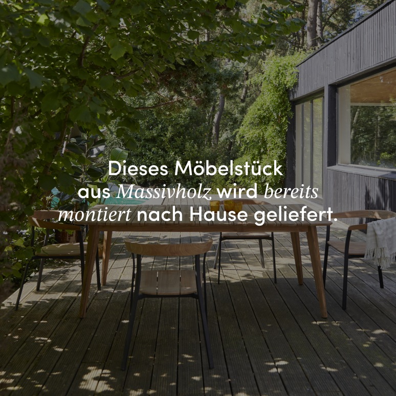 Katrine - Gartentisch aus massivem, recyceltem Teakholz, 6–8 Pers.