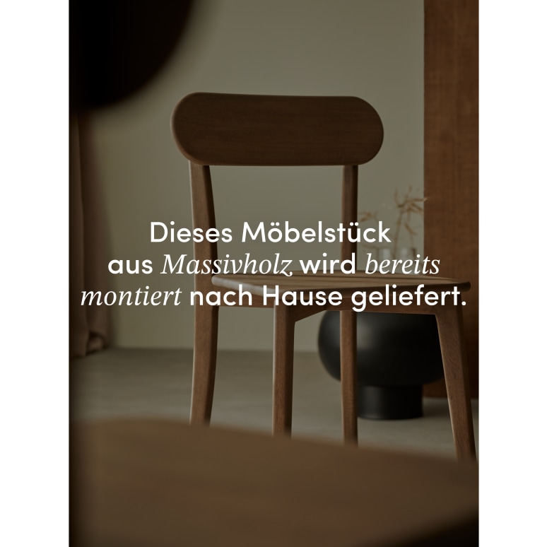 Abel - Stuhl aus massivem braunem Mahagoni