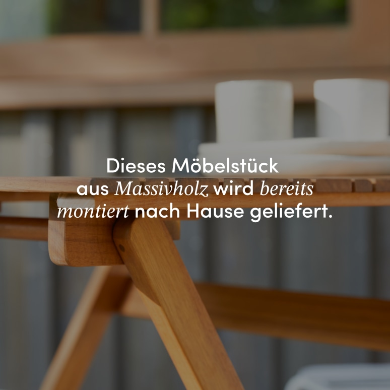 Bistro - Outdoor Gartenmöbel Set aus massiver Akazie und Metall, 2 Stühle