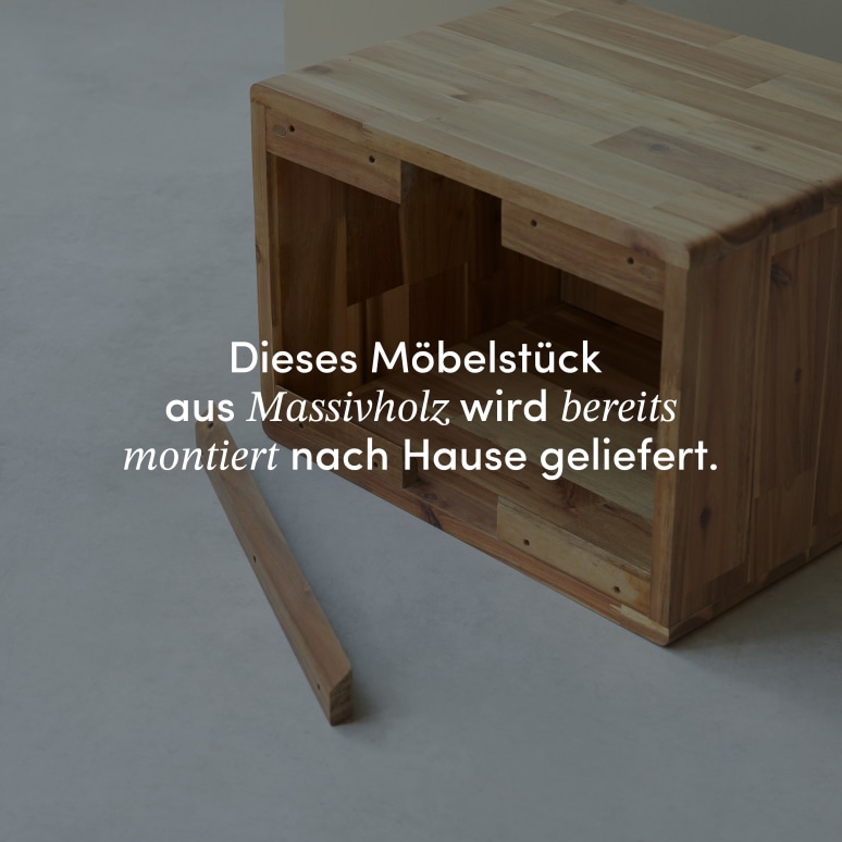 Lila - Badezimmermöbel aus massiver Akazie 50cm